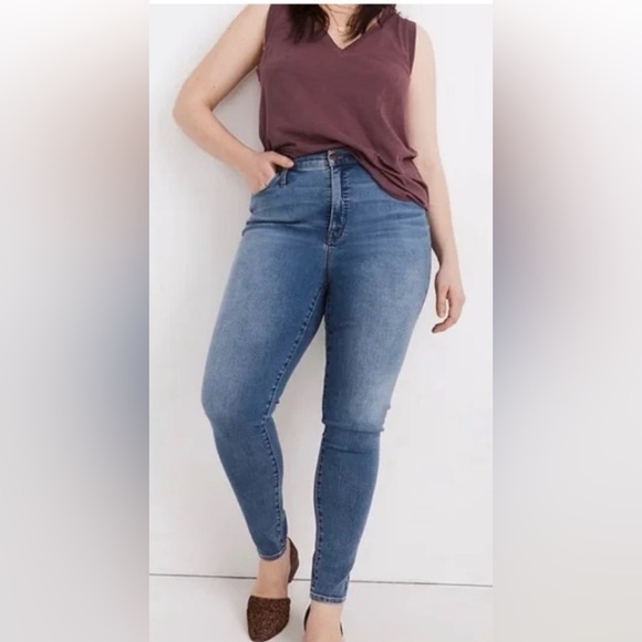 Madewell - 10" Roadtripper Classic Blue Skinny Jeans Size 20W - Picture 1 of 14